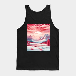 Canada Valentine's Day Travel Vintage Retro Sunrise Tank Top